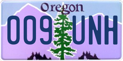 OR license plate 009UNH