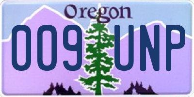 OR license plate 009UNP
