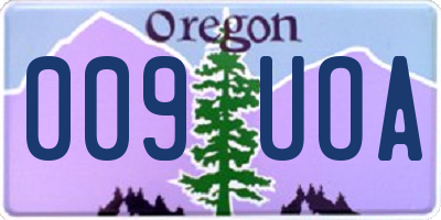 OR license plate 009UOA