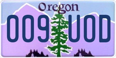 OR license plate 009UOD
