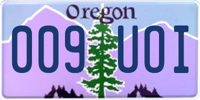 OR license plate 009UOI