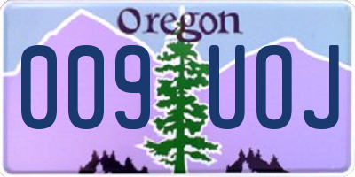 OR license plate 009UOJ