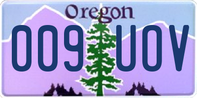 OR license plate 009UOV