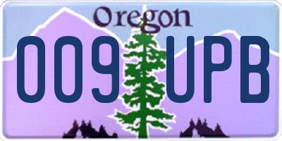 OR license plate 009UPB