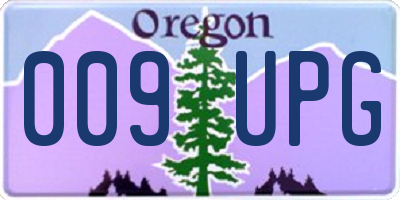 OR license plate 009UPG