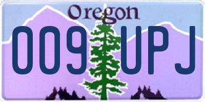 OR license plate 009UPJ