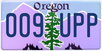 OR license plate 009UPP