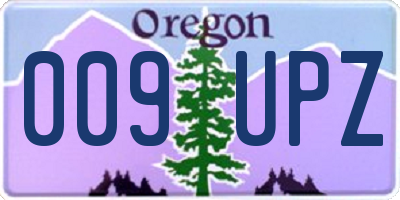 OR license plate 009UPZ