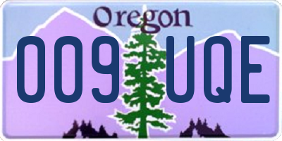 OR license plate 009UQE