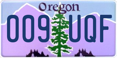 OR license plate 009UQF