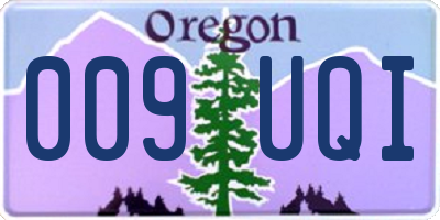 OR license plate 009UQI