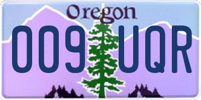 OR license plate 009UQR
