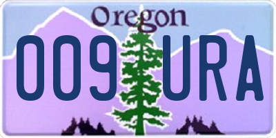 OR license plate 009URA