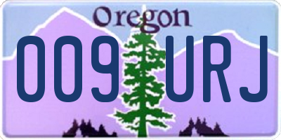 OR license plate 009URJ