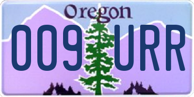 OR license plate 009URR