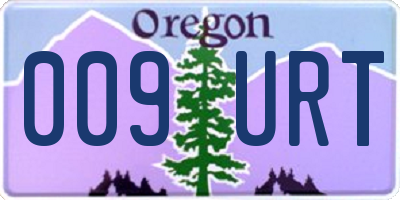 OR license plate 009URT