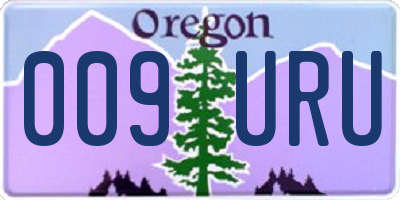 OR license plate 009URU