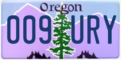 OR license plate 009URY