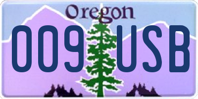 OR license plate 009USB