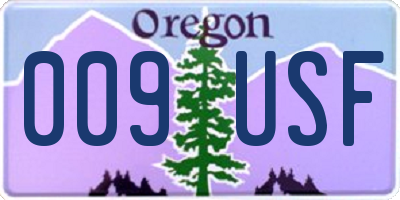 OR license plate 009USF