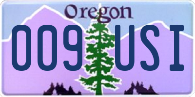 OR license plate 009USI