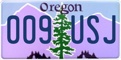 OR license plate 009USJ