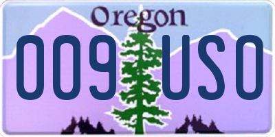 OR license plate 009USO