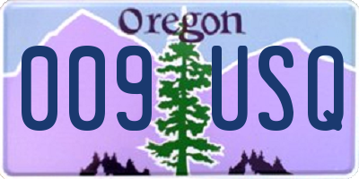 OR license plate 009USQ