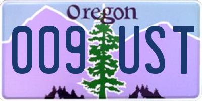 OR license plate 009UST