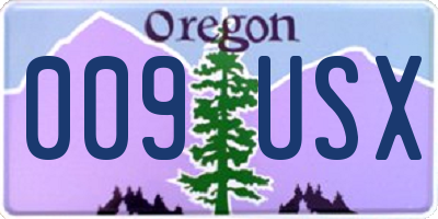 OR license plate 009USX