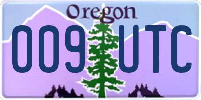 OR license plate 009UTC