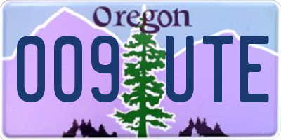 OR license plate 009UTE