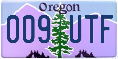 OR license plate 009UTF