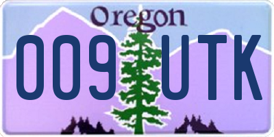 OR license plate 009UTK