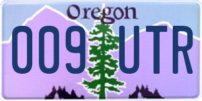 OR license plate 009UTR