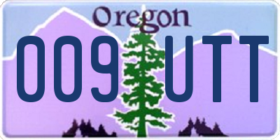 OR license plate 009UTT