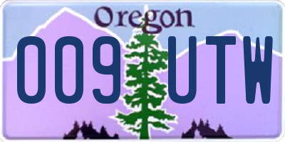 OR license plate 009UTW