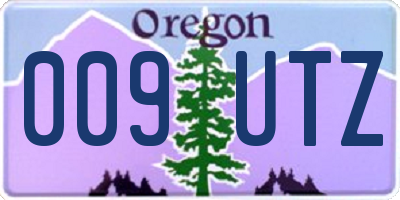 OR license plate 009UTZ