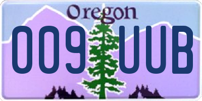 OR license plate 009UUB