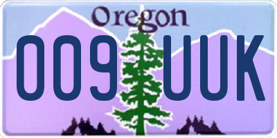 OR license plate 009UUK