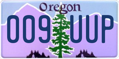 OR license plate 009UUP