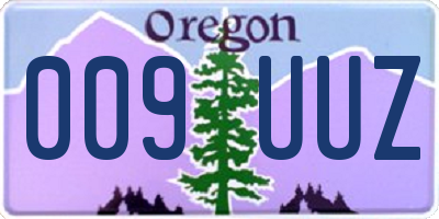 OR license plate 009UUZ