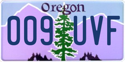 OR license plate 009UVF