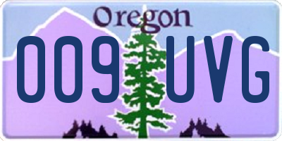 OR license plate 009UVG
