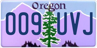 OR license plate 009UVJ