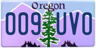 OR license plate 009UVO