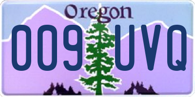 OR license plate 009UVQ