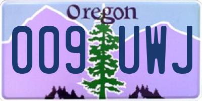 OR license plate 009UWJ