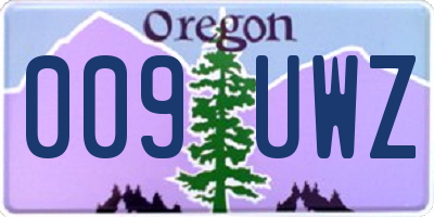 OR license plate 009UWZ