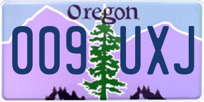 OR license plate 009UXJ